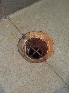 BEFORE: I know this is gross, but I had to.. this is how dirty the drains were when I arrived.