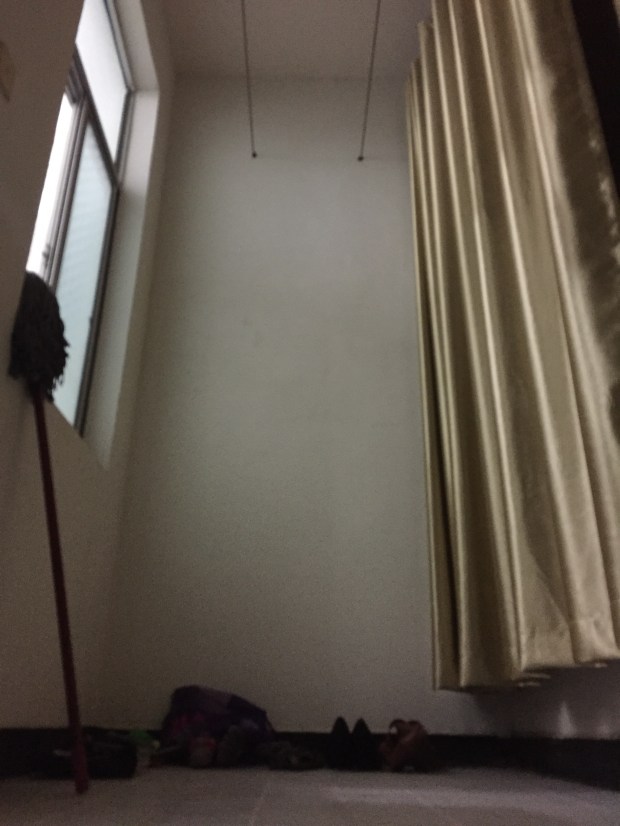 This is a close thing and those 2 high wires are for me to hang my clothes on to dry. I have two closest like this and currently I'm using the other one to hang my clothes in. This closet also has the part of my air conditioned that blows the hot air out in it. So I guess it would make for a great dryer since they don't use dryers here.